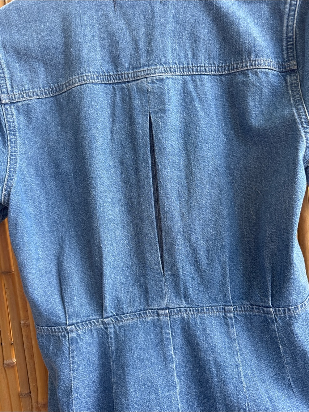 Madewell Blue Denim Button-Front Dress with Tie Waist - Picture 7 of 7